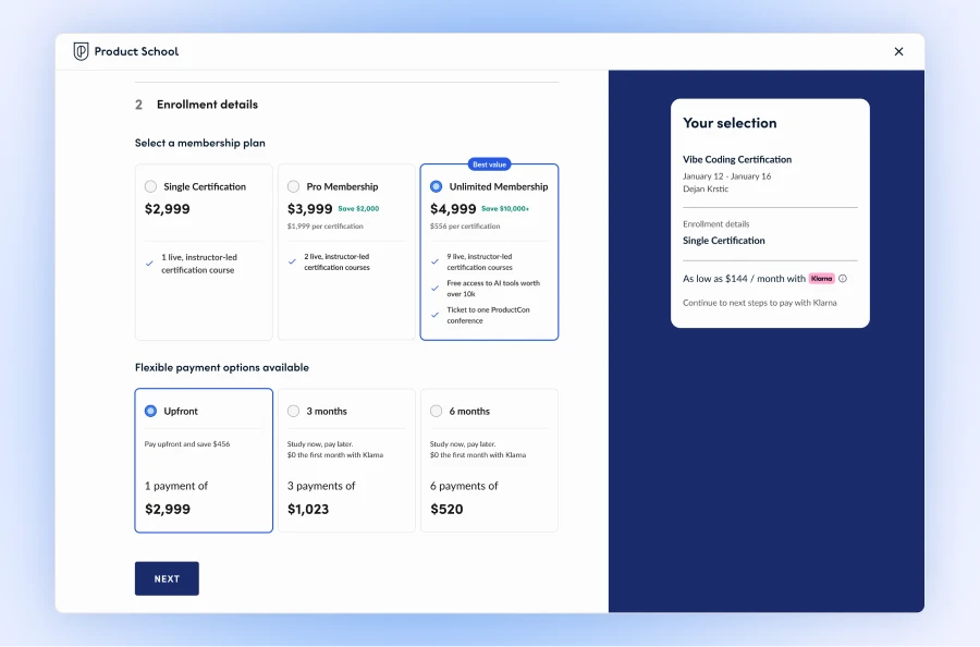 From sales call to self-serve enrollment — product preview